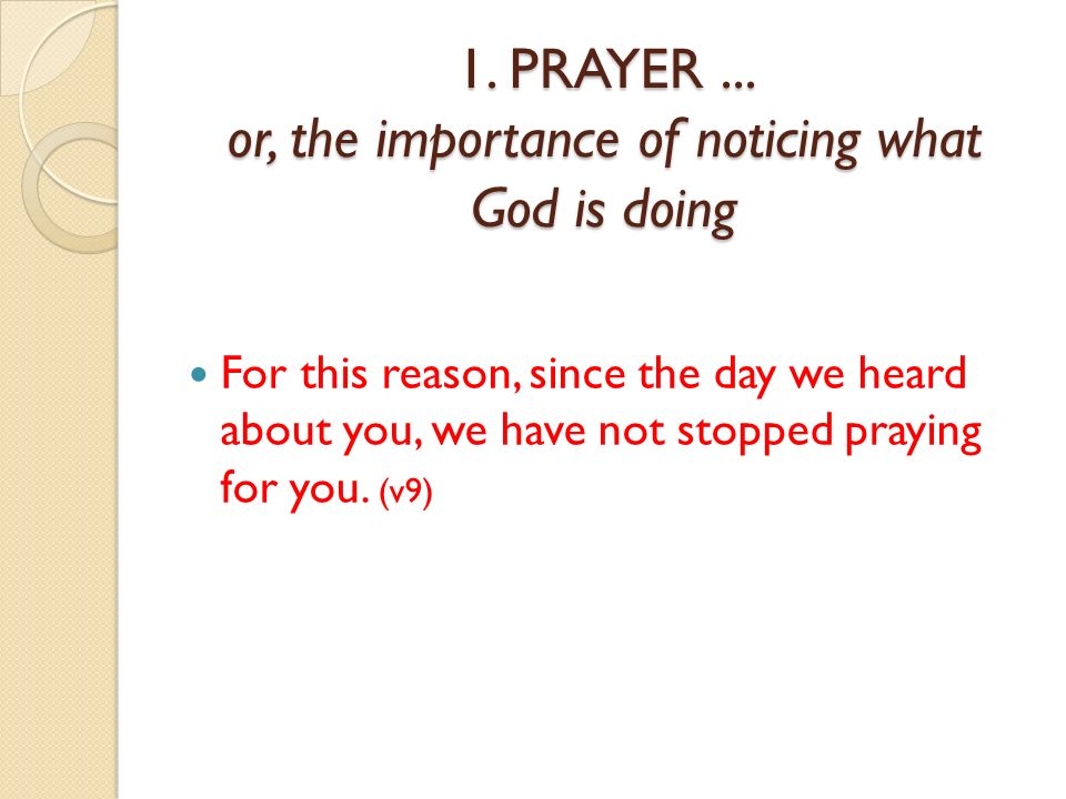 1. PRAYER...