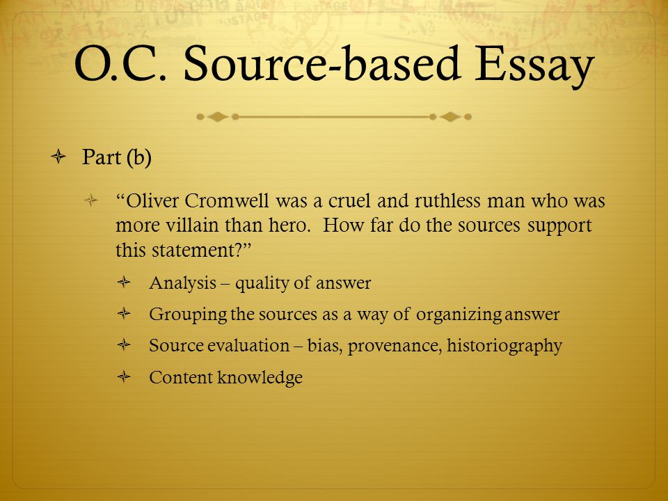Oliver Cromwell Essay