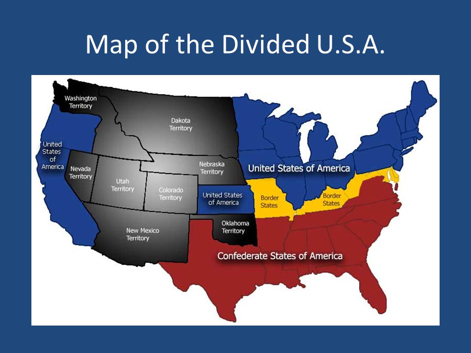 Map of the Divided U.S.A.