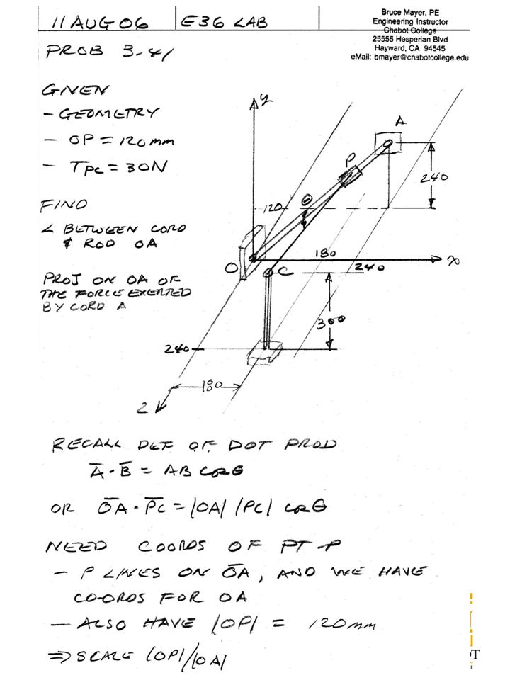 ENGR-36_Lab-05_Fa07_Lec-Notes.ppt 14 Bruce Mayer, PE Engineering-36: Vector Mechanics - Statics