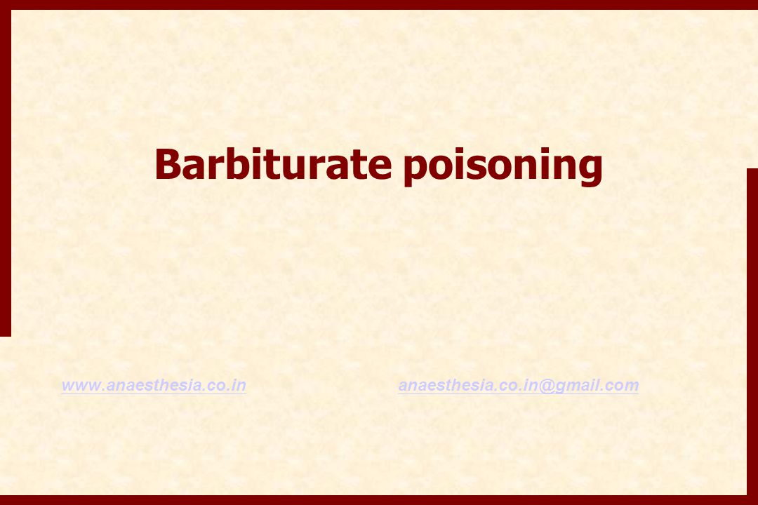 Barbiturate overdose a case report of