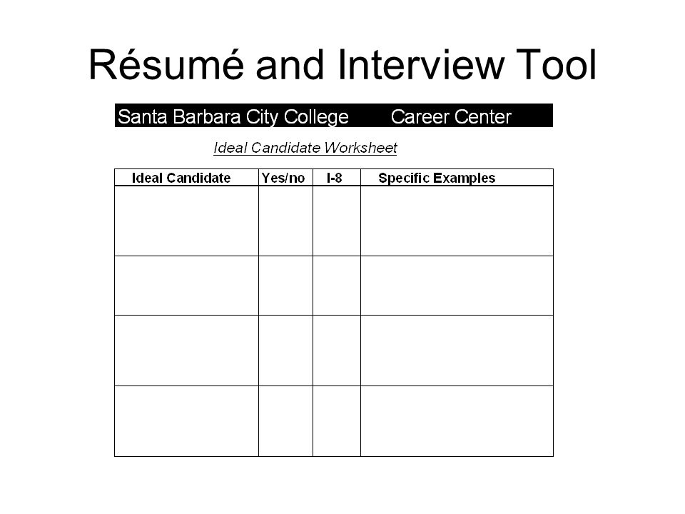 Résumé and Interview Tool