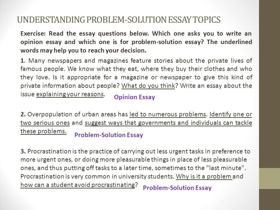 problem solving essay