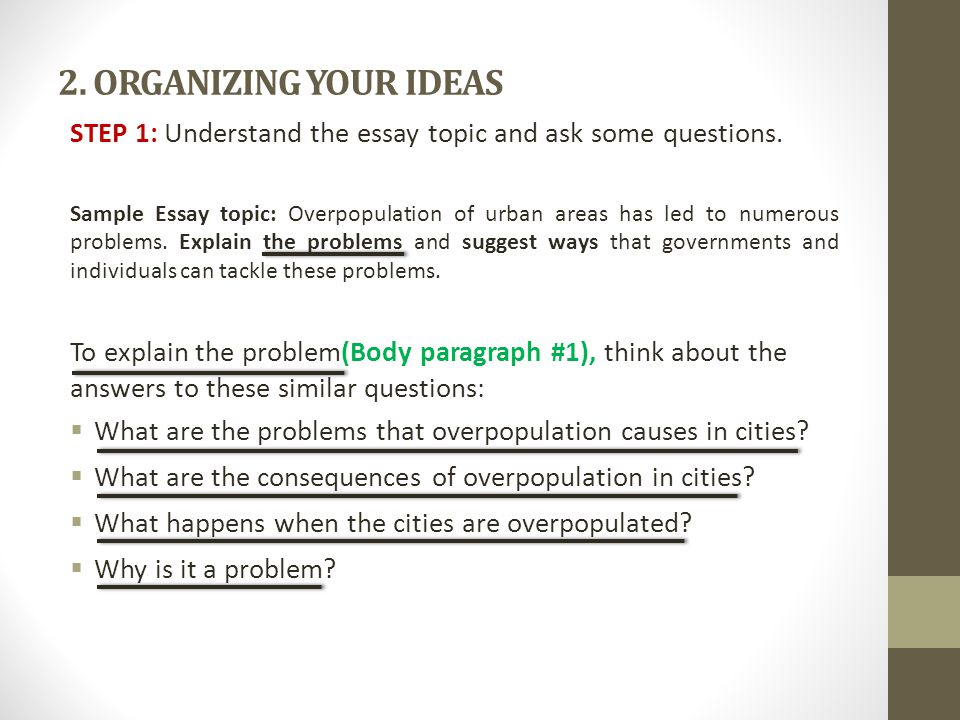 Ideas for problem and solution essays
