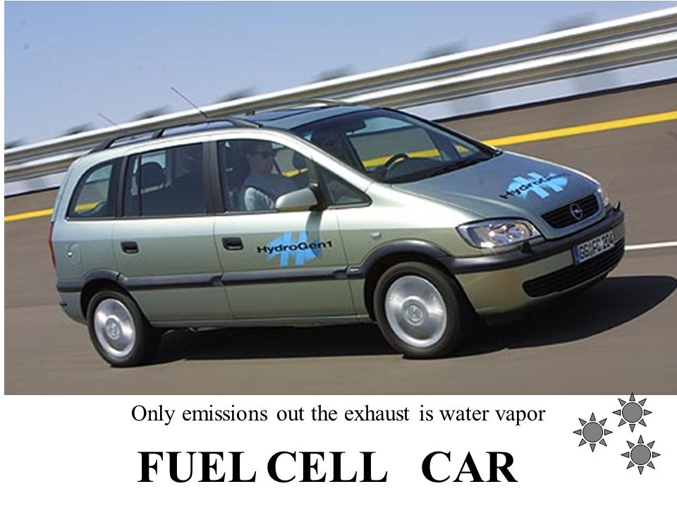 FUEL CELL CAR Only emissions out the exhaust is water vapor