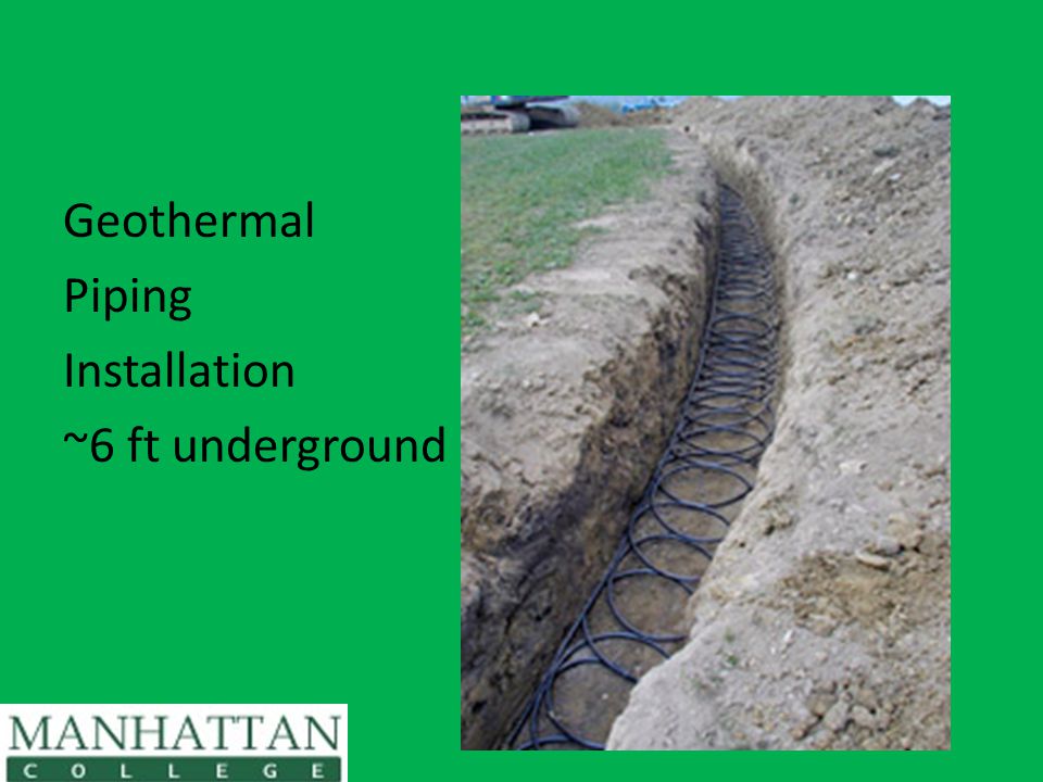 Geothermal Piping Installation ~6 ft underground