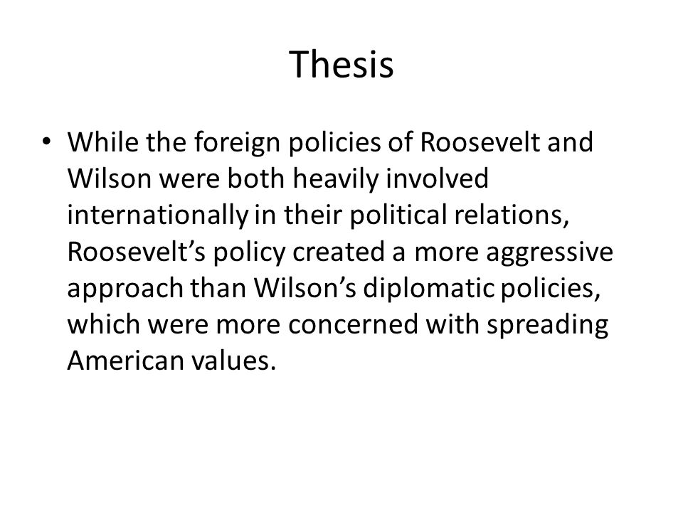 Foreign policy analysis thesis