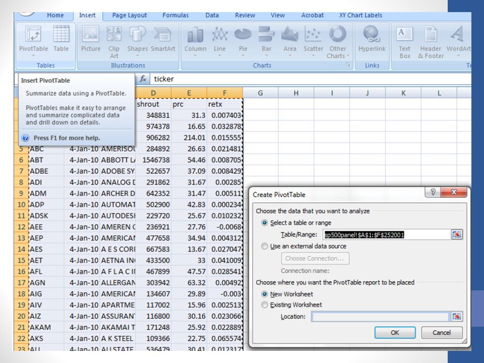 excel slice theme