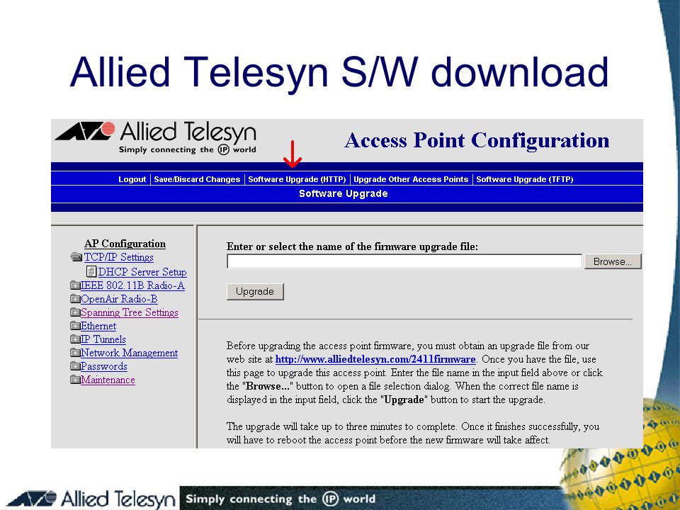 Allied Telesyn S/W download