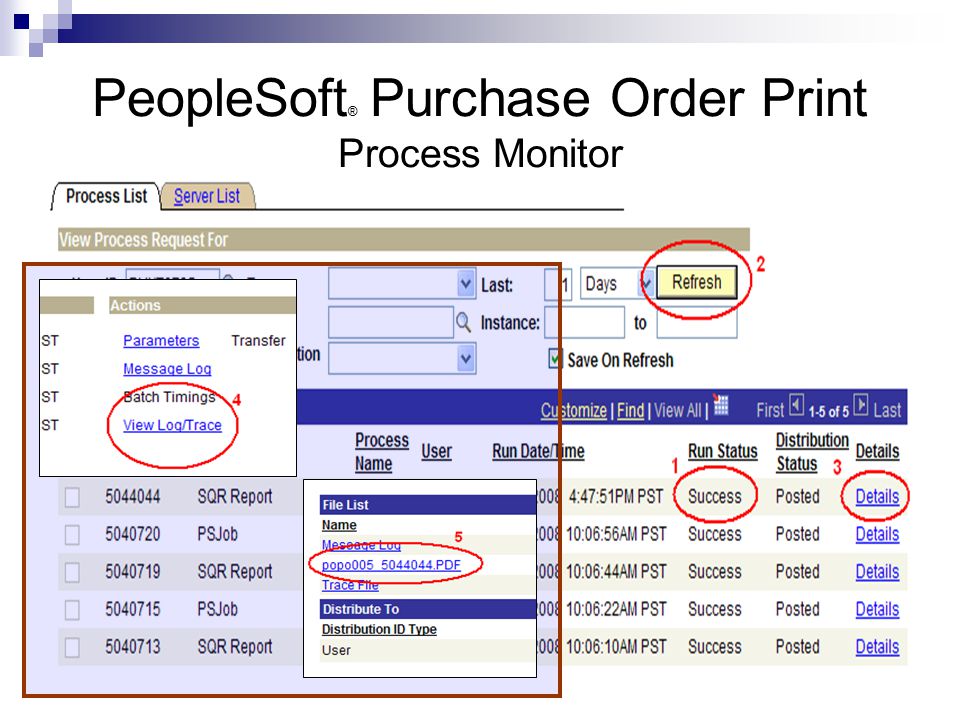 PeopleSoft ® Purchase Order Print Process Monitor