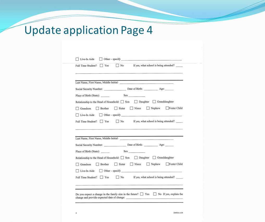 Update application Page 4
