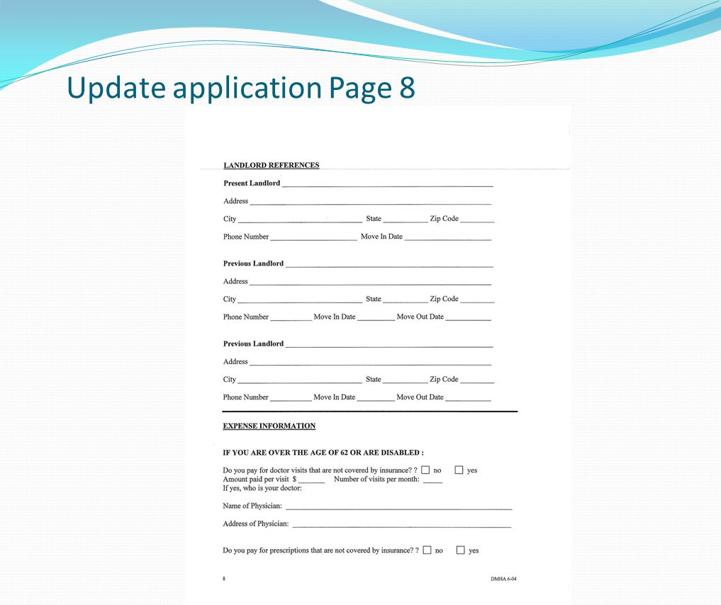 Update application Page 8
