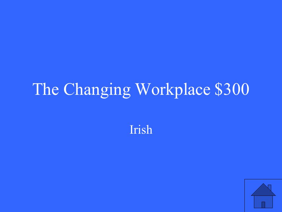 The Changing Workplace $300 Irish