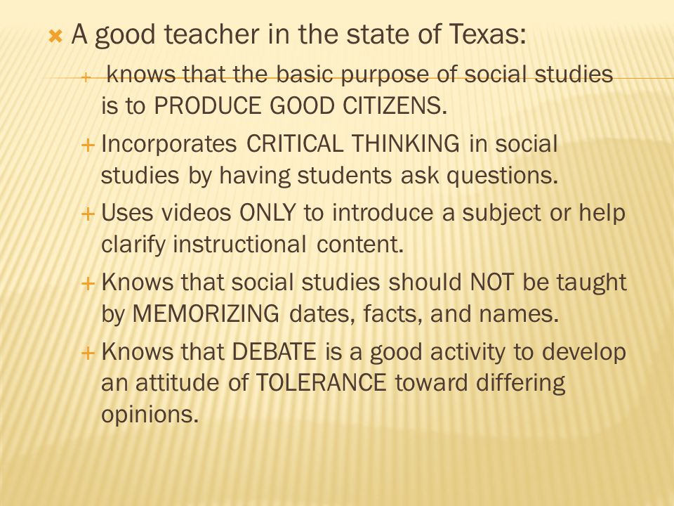 Texas Critical Thinking