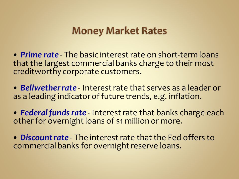 federal funds a short term loan Prime is one of several base rates used by banks to price short-term business loans 8 the rate charged for discounts made and advances extended under the federal reserve's primary credit discount window program, which became effective january 9, 2003. federal funds a short term loan Prime is one of several base rates used by banks to price short-term business loans 8 the rate charged for discounts made and advances extended under the federal reserve's primary credit discount window program, which became effective january 9, 2003.
