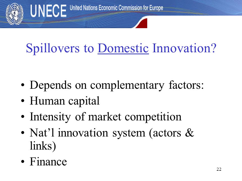 22 Spillovers to Domestic Innovation.