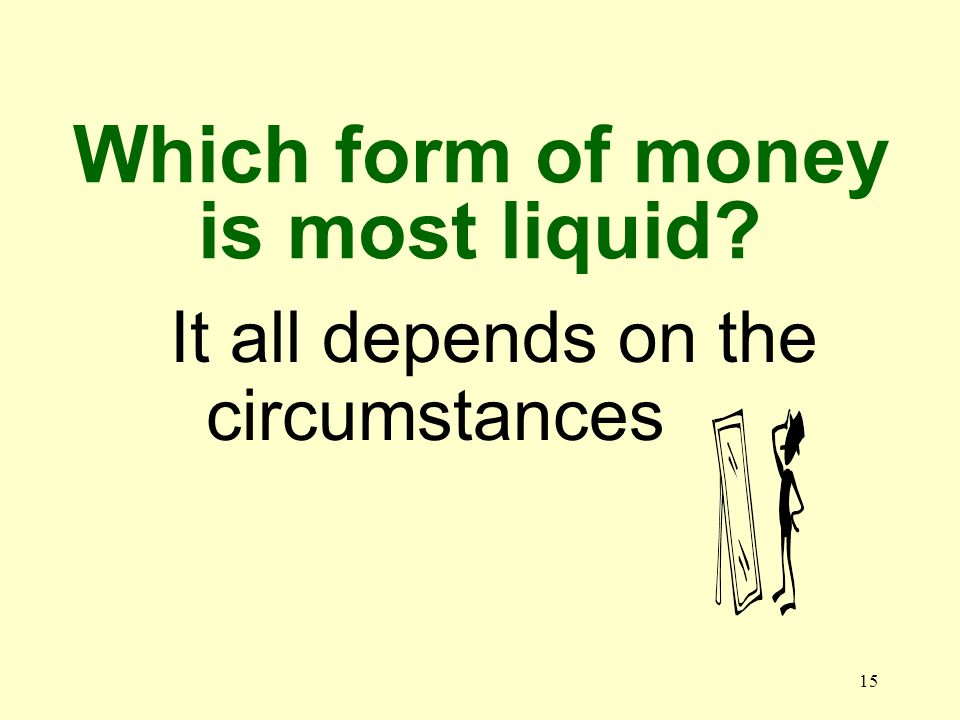 14 What does the term liquidity mean.