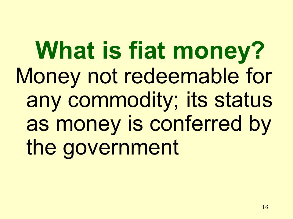 15 Which form of money is most liquid It all depends on the circumstances