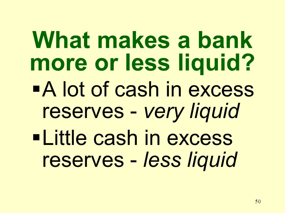 49 What does liquidity have to do with the money supply.