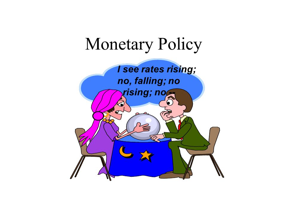 Monetary Policy I see rates rising; no, falling; no rising; no --