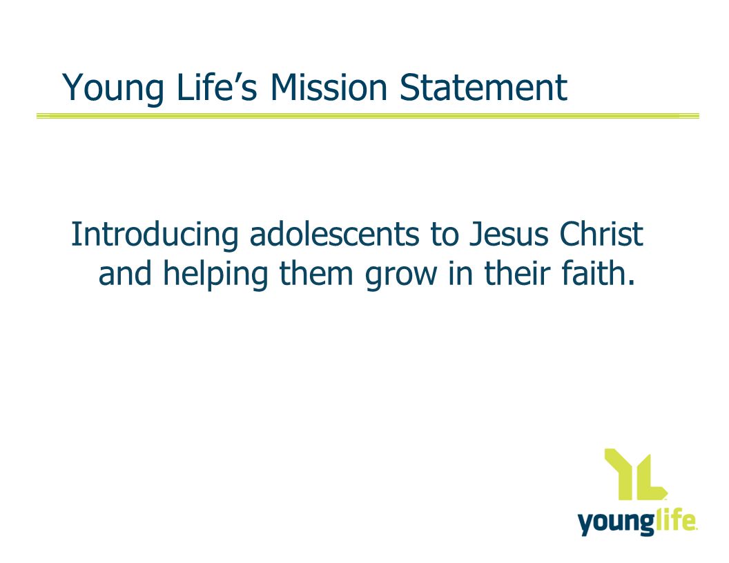 Introducing adolescents to Jesus Christ and helping them grow in their faith.