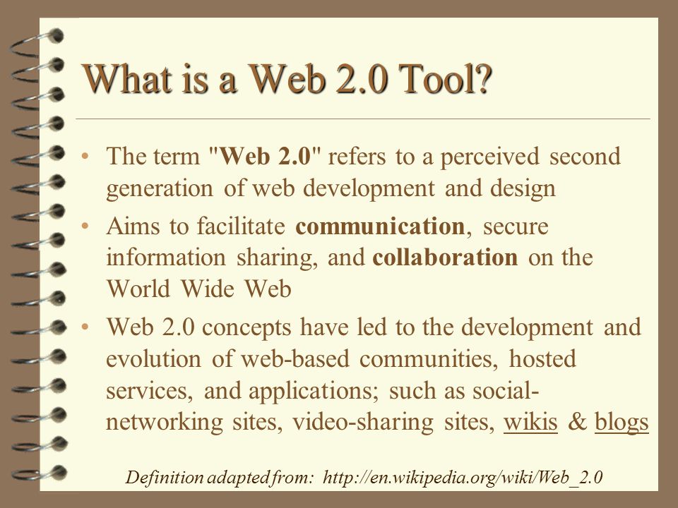 What is a Web 2.0 Tool.