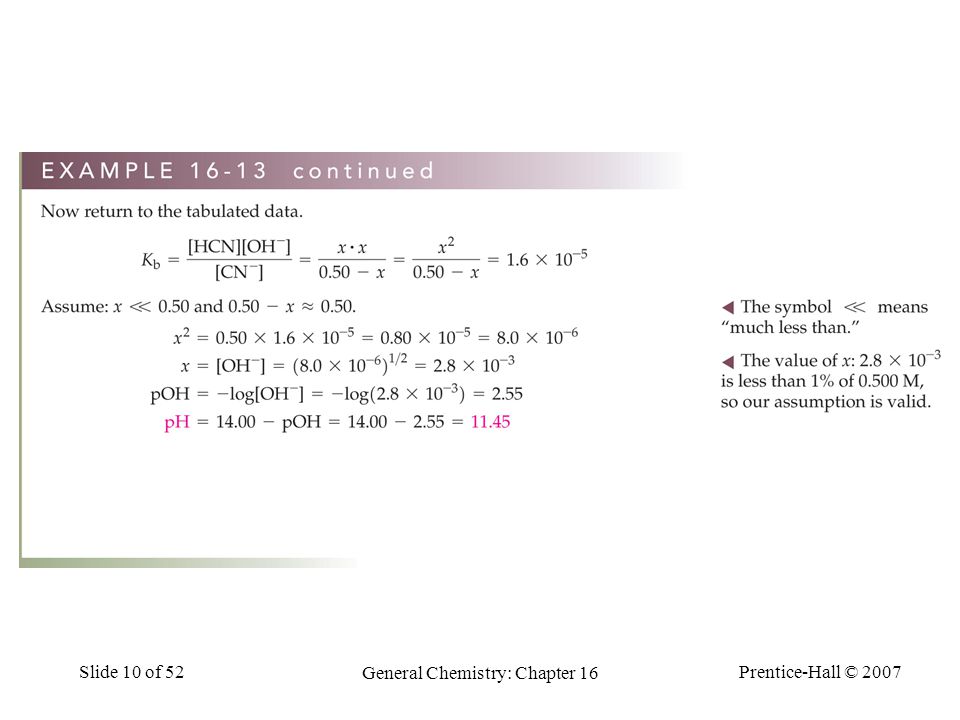 Prentice-Hall © 2007 General Chemistry: Chapter 16 Slide 10 of 52