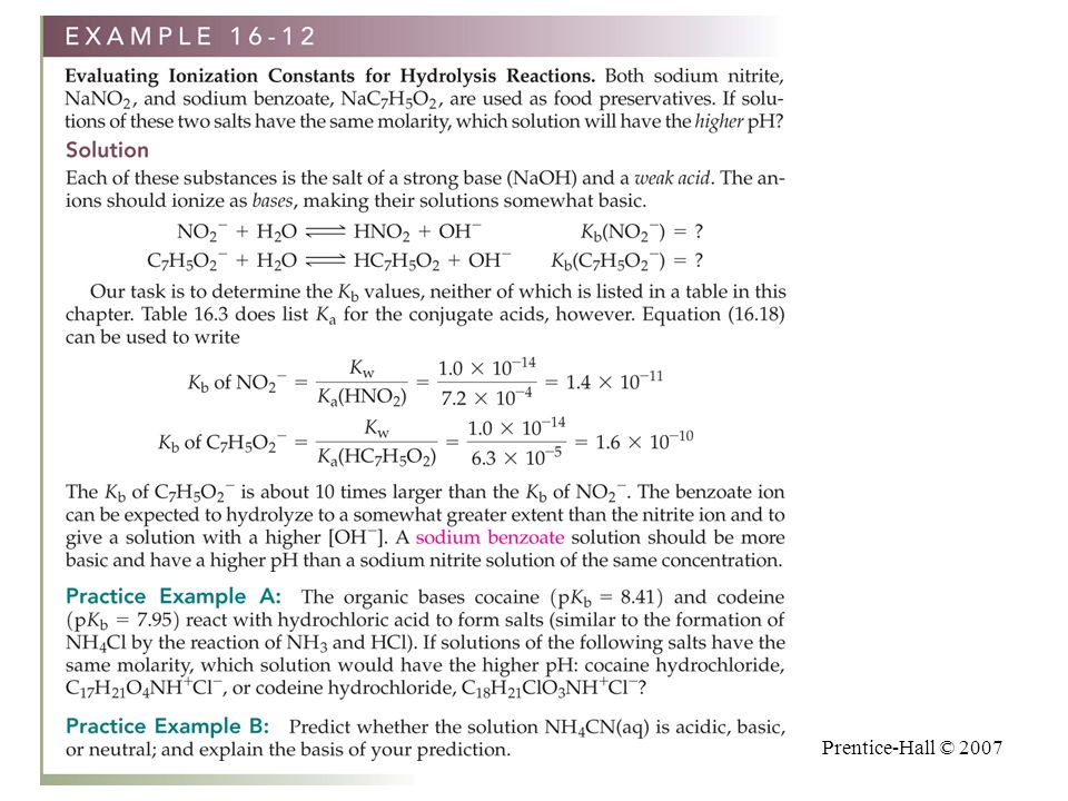 Prentice-Hall © 2007 General Chemistry: Chapter 16 Slide 8 of 52