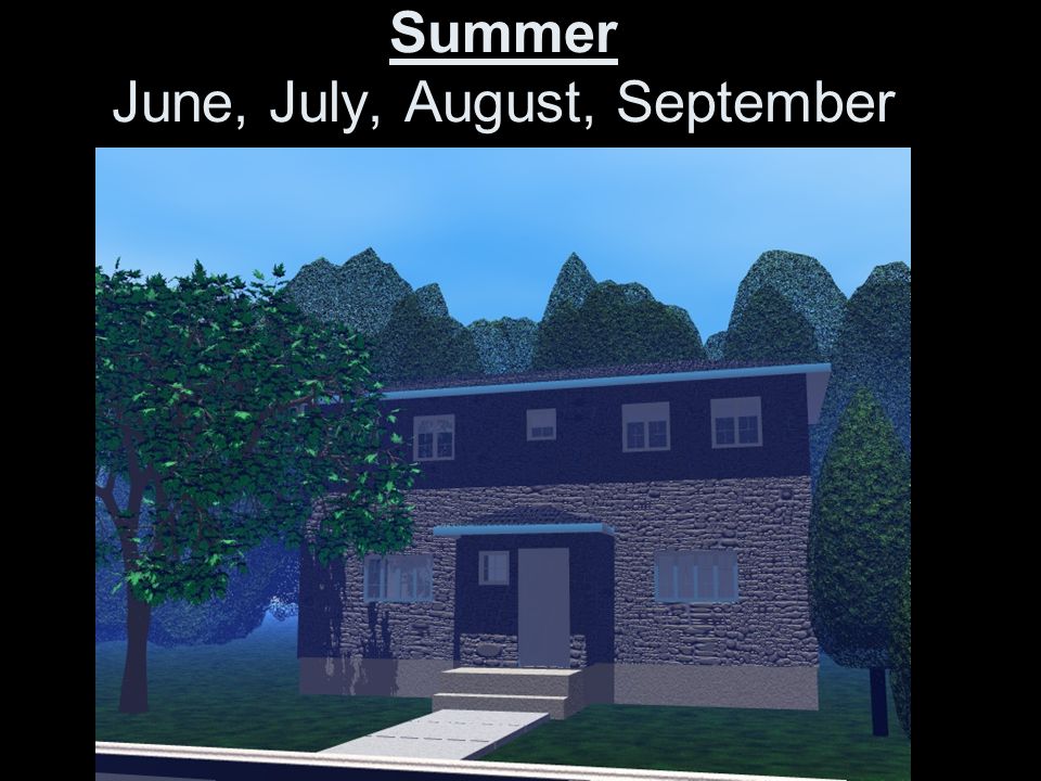 Summer June, July, August, September