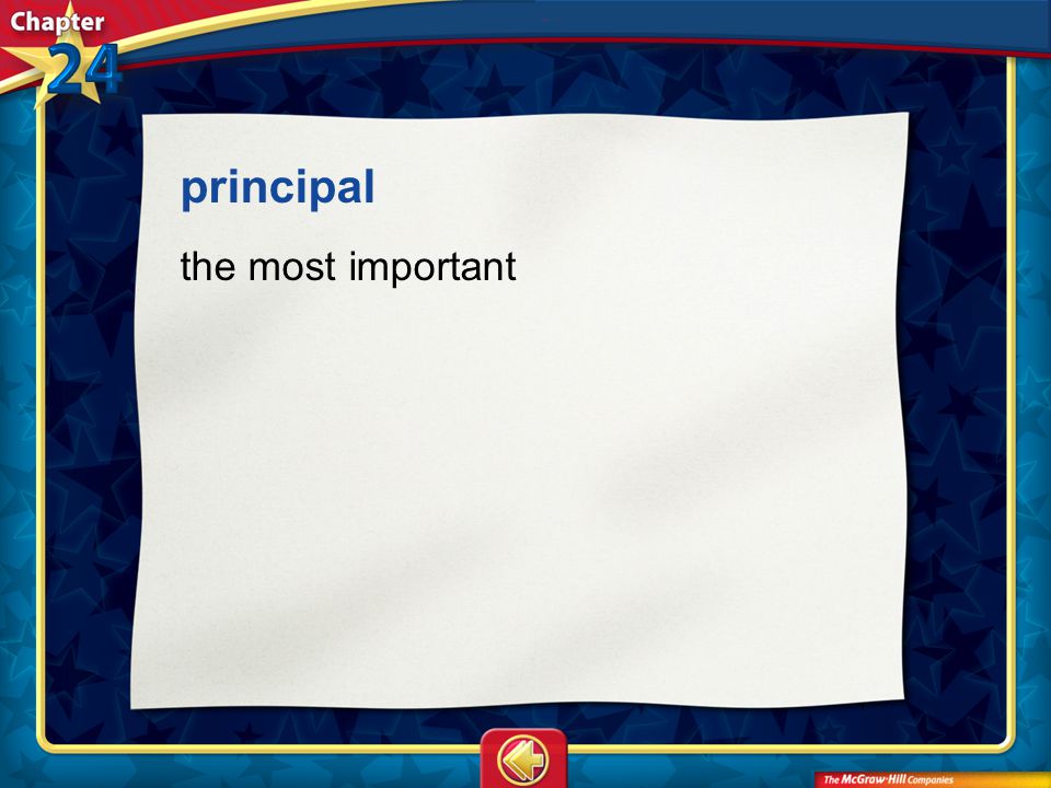 Vocab20 principal the most important