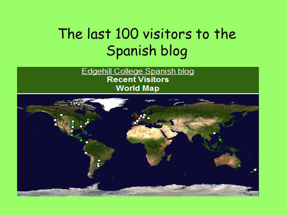 The last 100 visitors to the Spanish blog