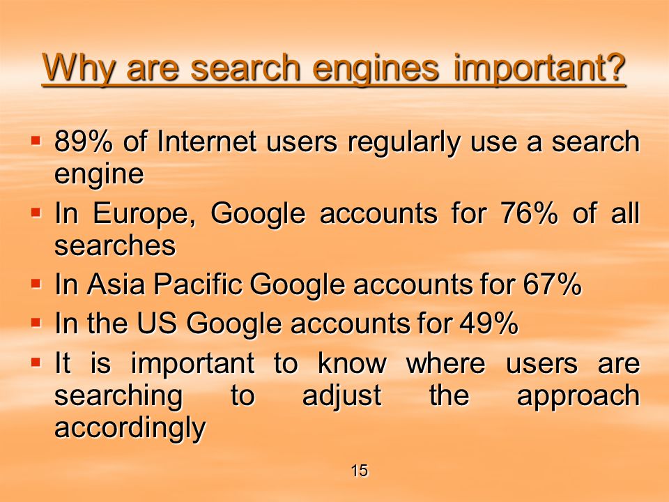 Why are search engines important.