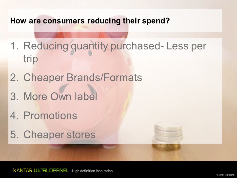 © Kantar Worldpanel How are consumers reducing their spend.
