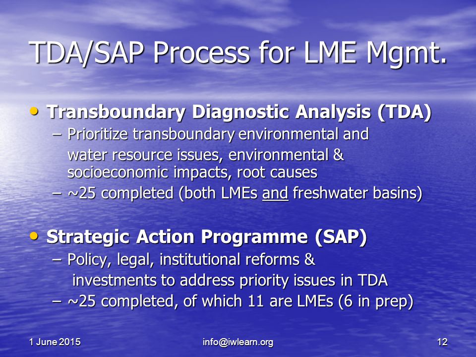1 June June June TDA/SAP Process for LME Mgmt.