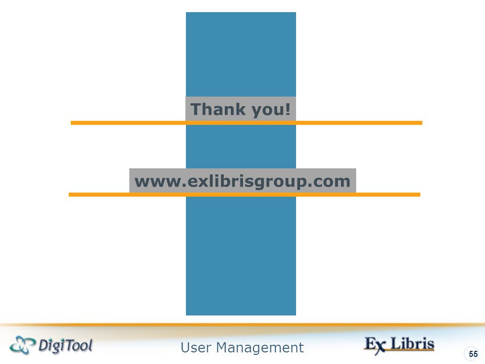 User Management 55   Thank you!
