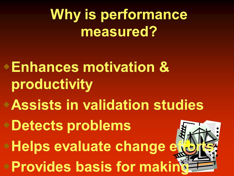 Why is performance measured.