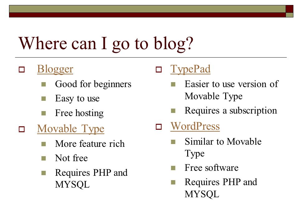 Where can I go to blog.