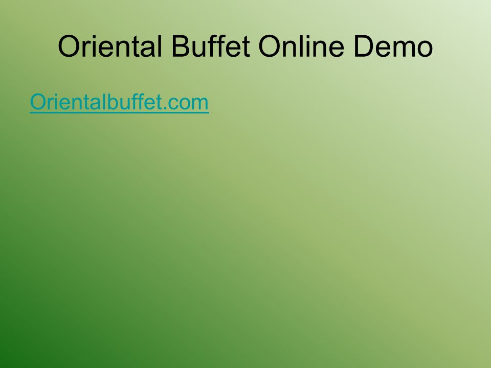Oriental Buffet Online Demo Orientalbuffet.com