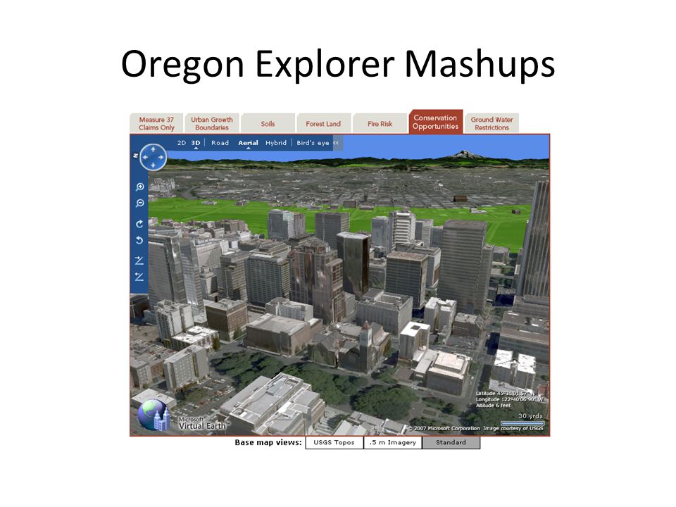Oregon Explorer Mashups