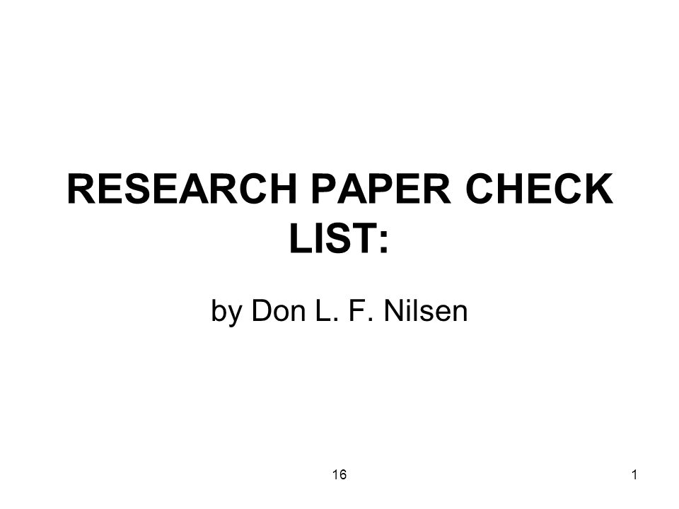 mla research paper checklist mla research paper checklist