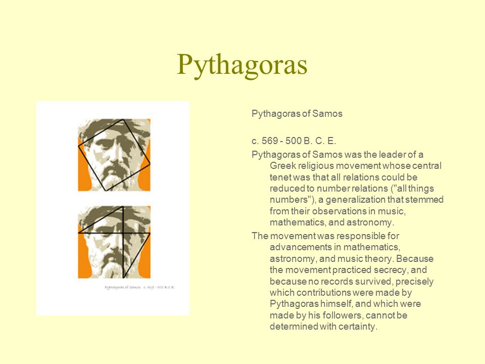 Thesis on pythagoras