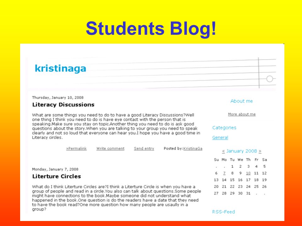 Students Blog!