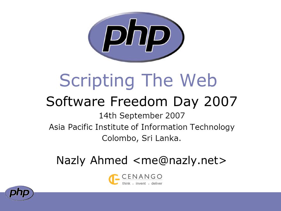 Software Freedom Day th September 2007 Asia Pacific Institute of Information Technology Colombo, Sri Lanka.