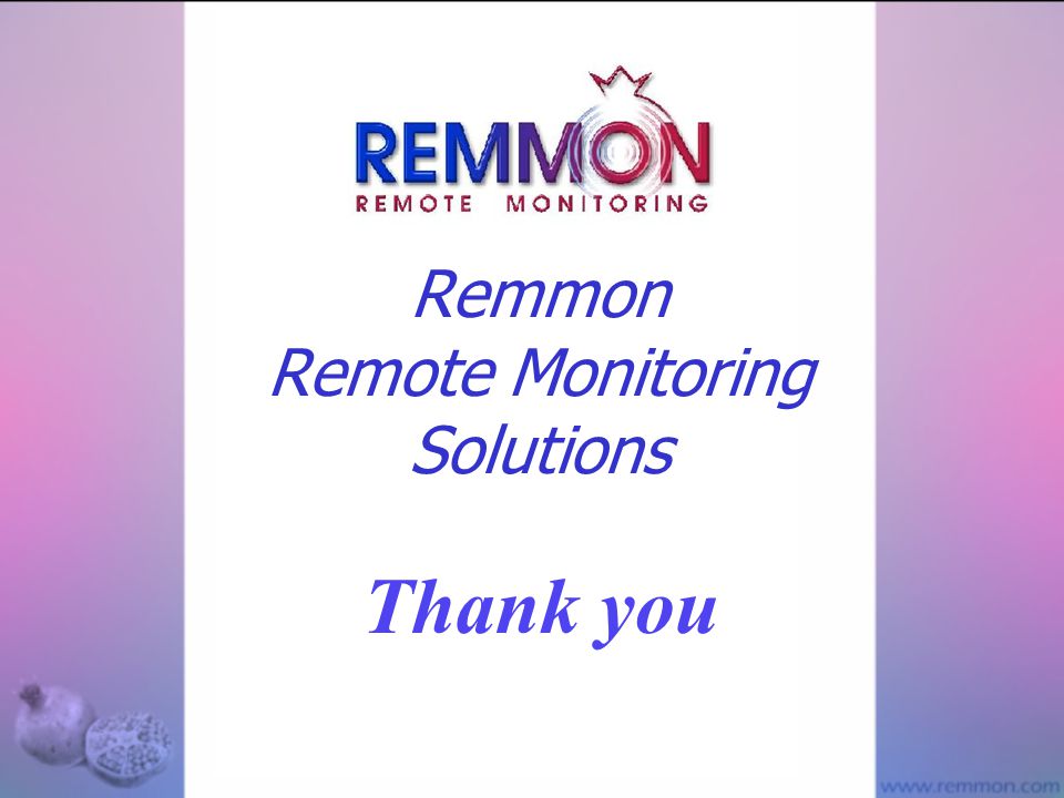 Remmon Remote Monitoring Solutions Thank you
