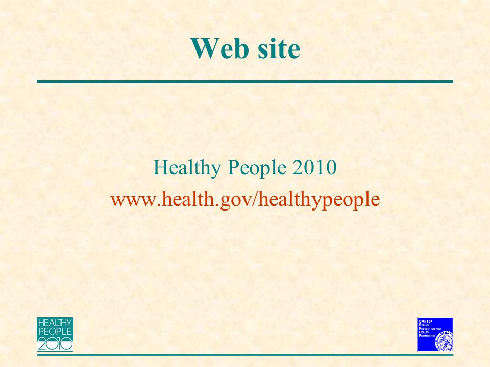 Web site Healthy People
