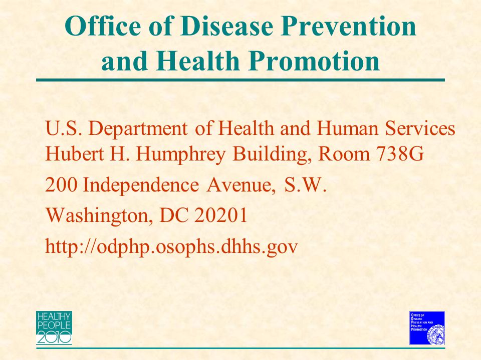Office of Disease Prevention and Health Promotion U.S.