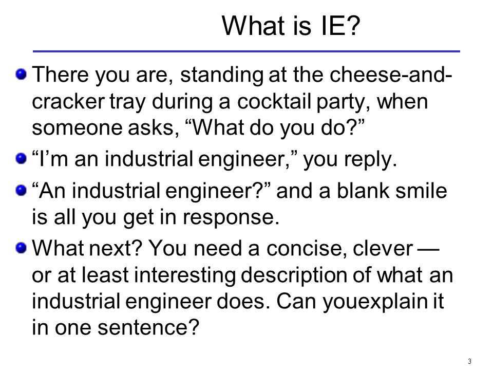 what do industrial engineers do