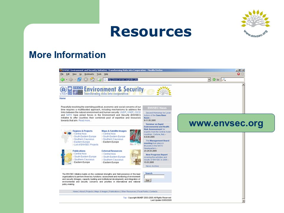 Resources More Information