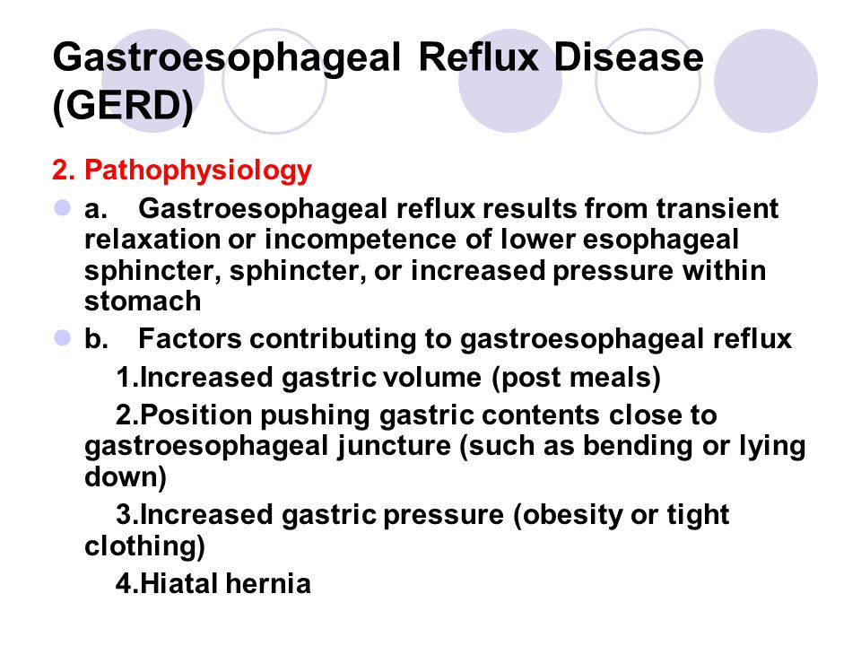 Gastroesophageal Reflux Disease (GERD) 2.Pathophysiology a 