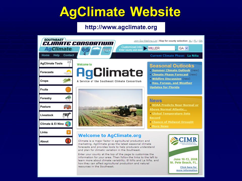 AgClimate Website